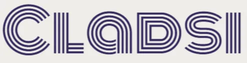 The word CLADSI written in a dark blue, stylized font where each letter is formed by a series of parallel, concentric lines against a light background.