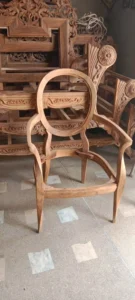 Circular Back Wooden Chair