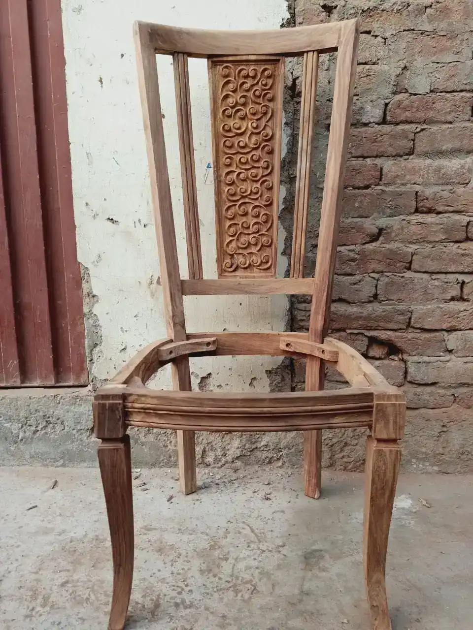 Handcarved Wooden Dining Chair