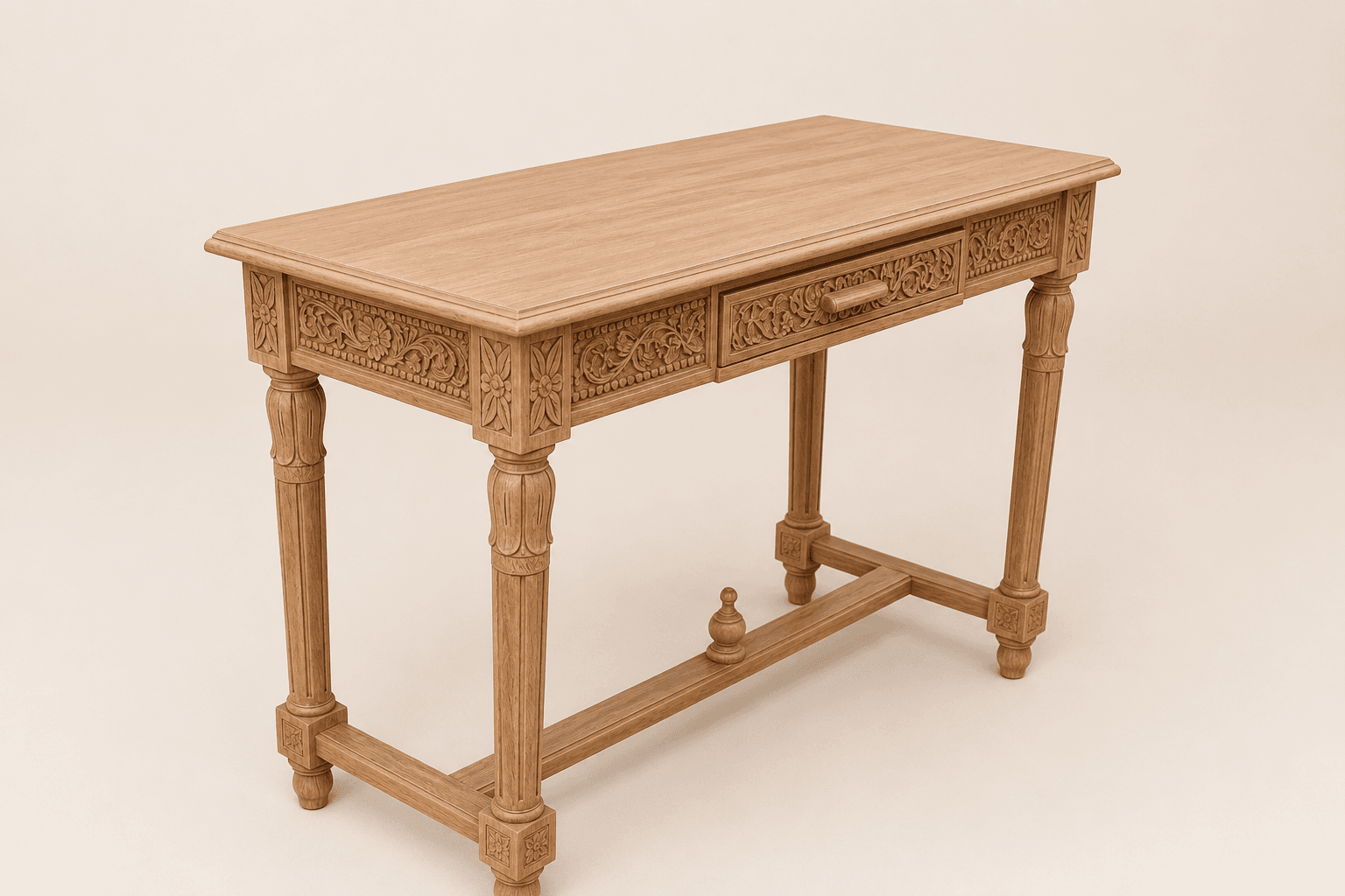 Premium Carved Wood Console