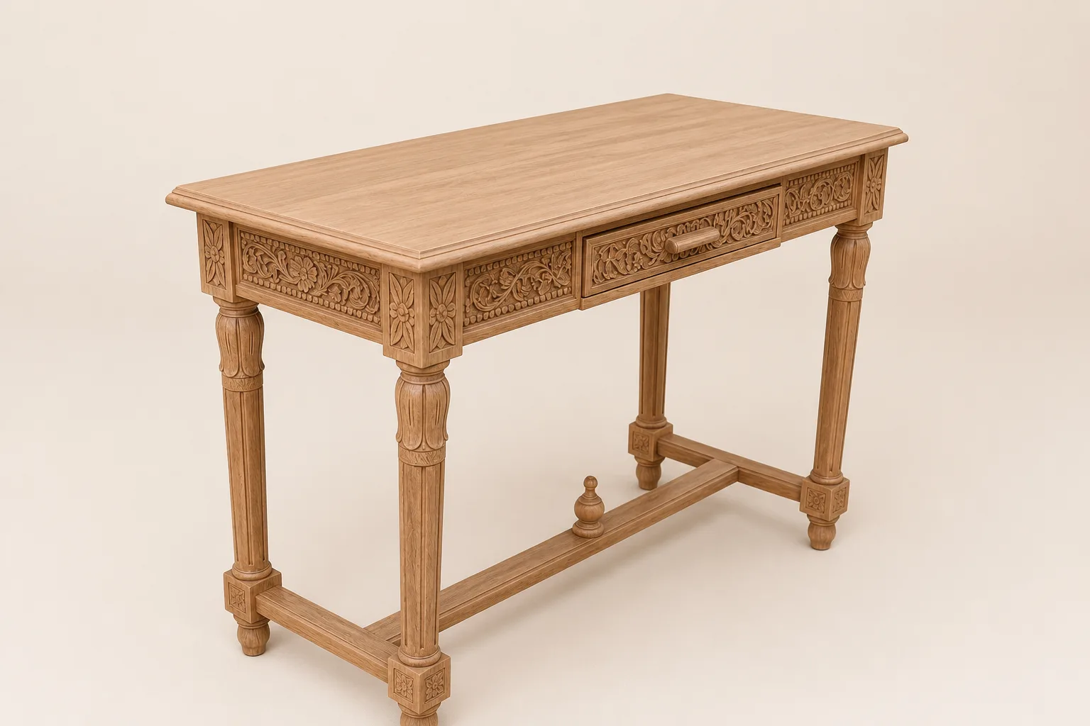 Premium Carved Wood Console