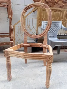 Round Back Wooden Chair