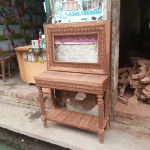 Solid Wood Mirror Console