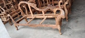 Heritage Floral Carved Wood Dewan